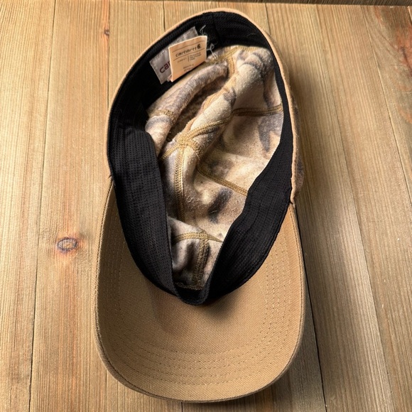 Carhartt Men's Force Griggs Fleece Visor Cap Camo Tan Unique Hard to Find - Picture 7 of 7